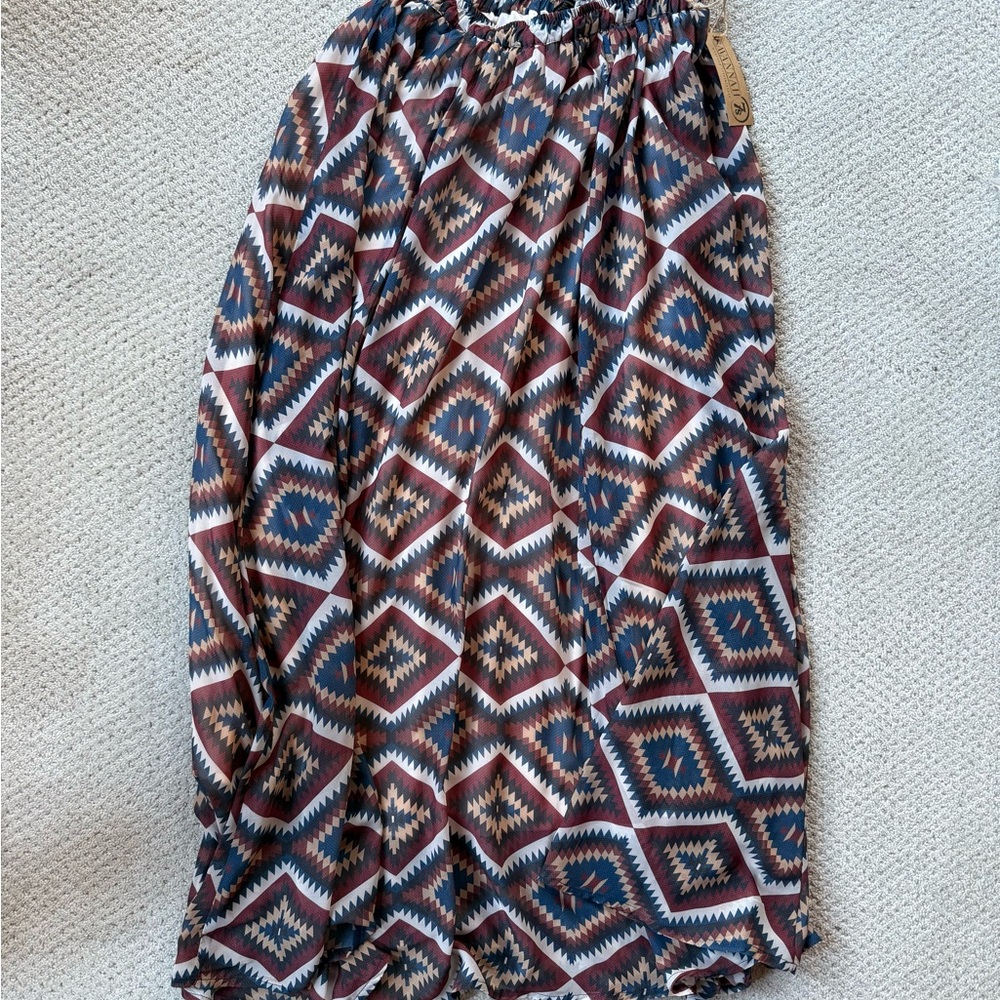 Tasha Polizzi Multicolor Geometric Maxi Skirt